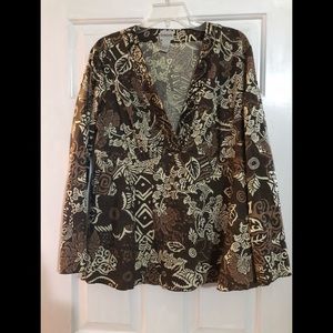 Chico’s Brown Print Top